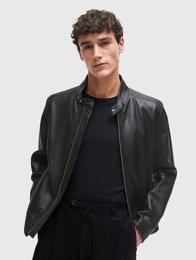 MANSELL leather jacket in black - 4