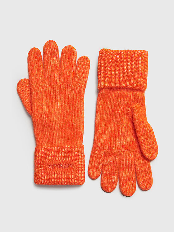 Knitted gloves with logo embroidery - 1