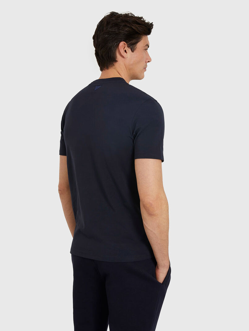 ALPHY beige T-shirt with logo accent - 3
