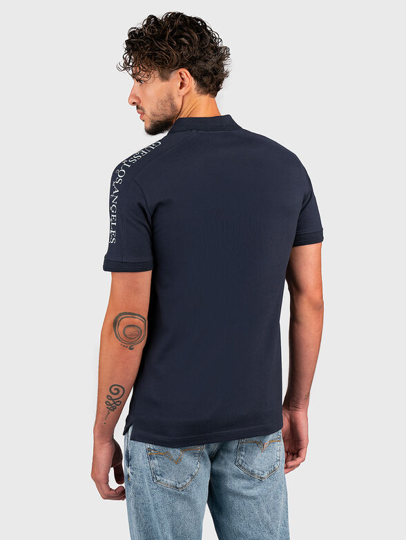 Polo-shirt in black with accent lettering   - 3