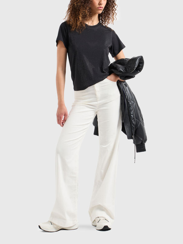T-shirt with appliquéd rhinestones - 2