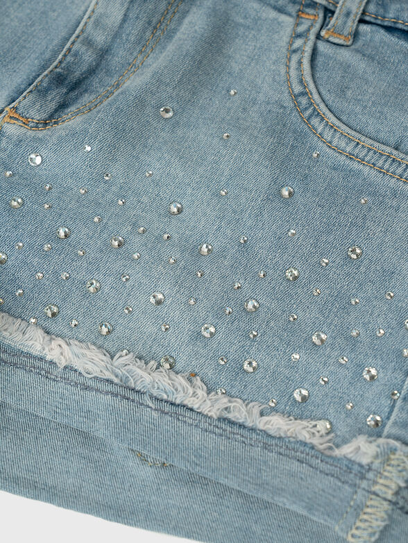 Blue denim with rhinestones - 2