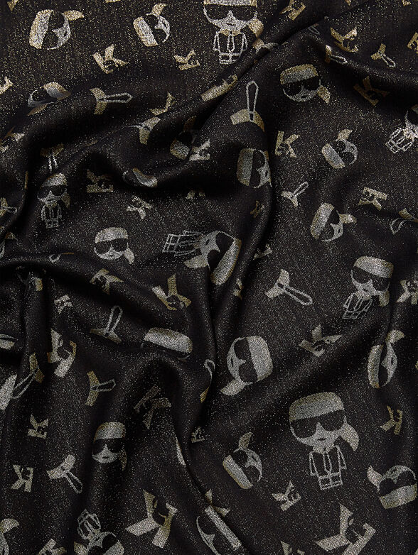 K/IKONIK square scarf with shiny threads - 4