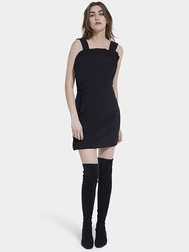Black mini dress with open back - 5