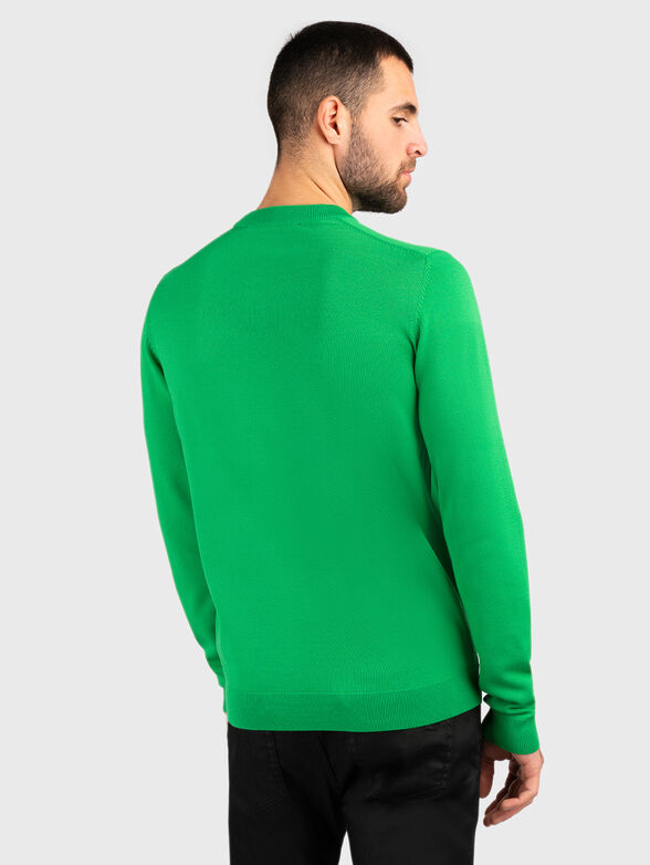 Logo-detail green sweater  - 3