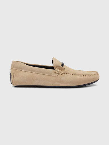 NOEL beige suede loafers - 3