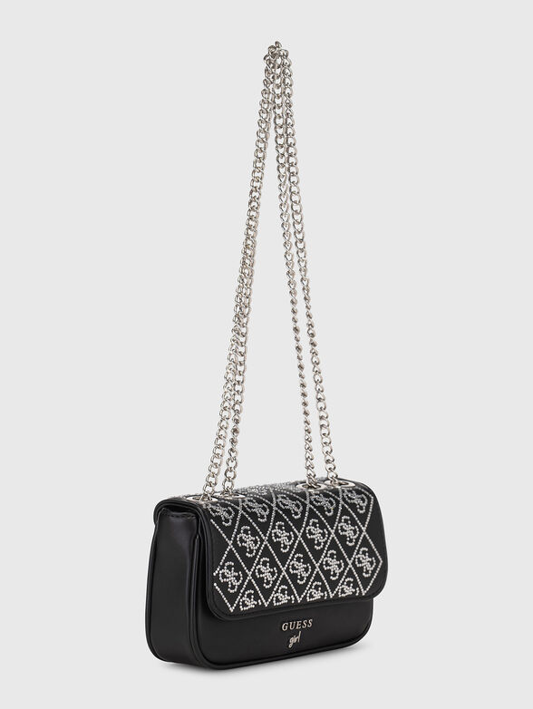 Studded crossbody bag in black - 4