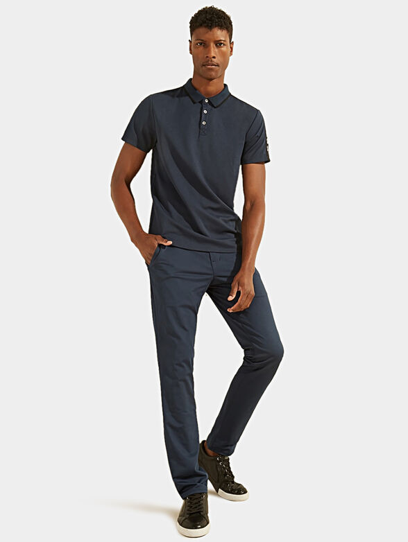 Black polo-shirt with contrasting details - 2