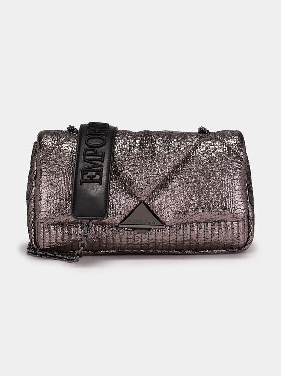 Red crossbody bag with glamorous effect - 1