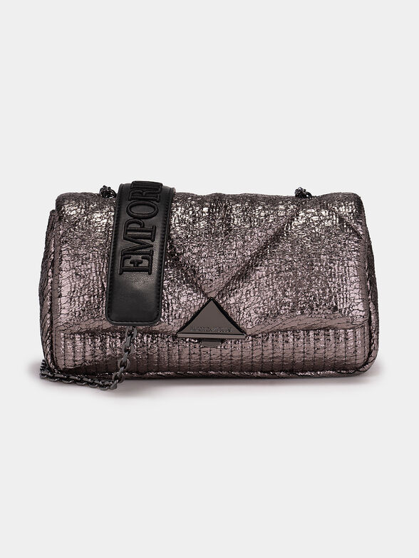 Red crossbody bag with glamorous effect - 1