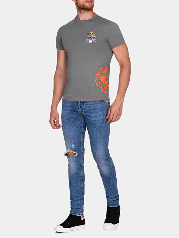 GMTS007 Grey t-shirt with art prints - 3