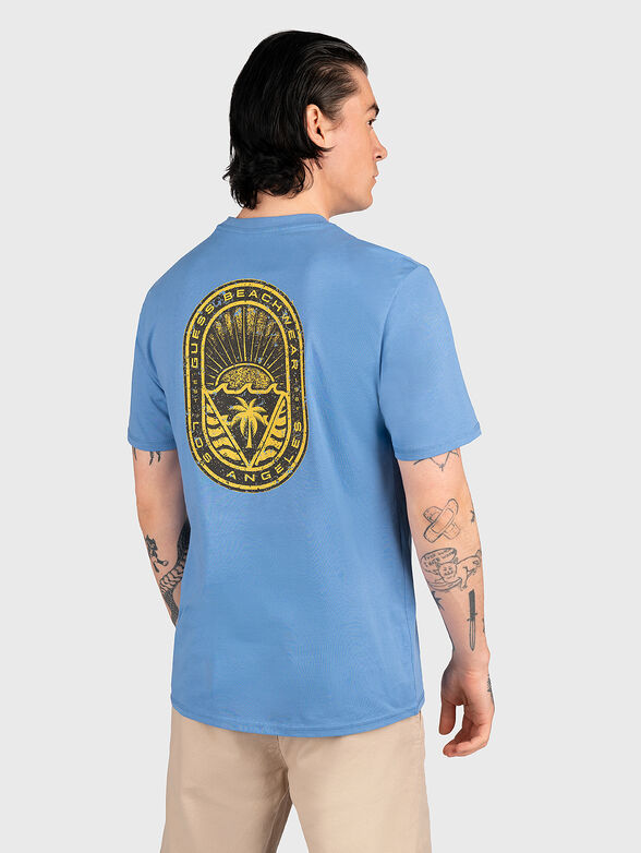 VINTAGE SURF blue T-shirt with print on the back - 2
