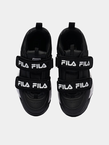 DISRUPTOR STRAPS Black sneakers with contrasting logo print  - 5
