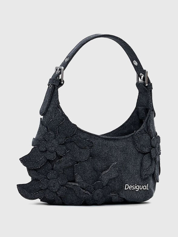 Denim crossbody bag with logo - 4