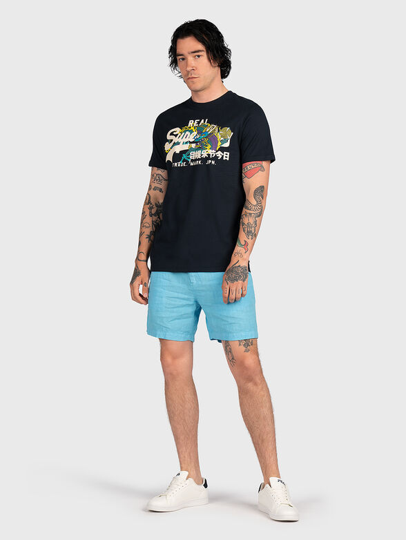 T-shirt with a contrasting logo print - 2