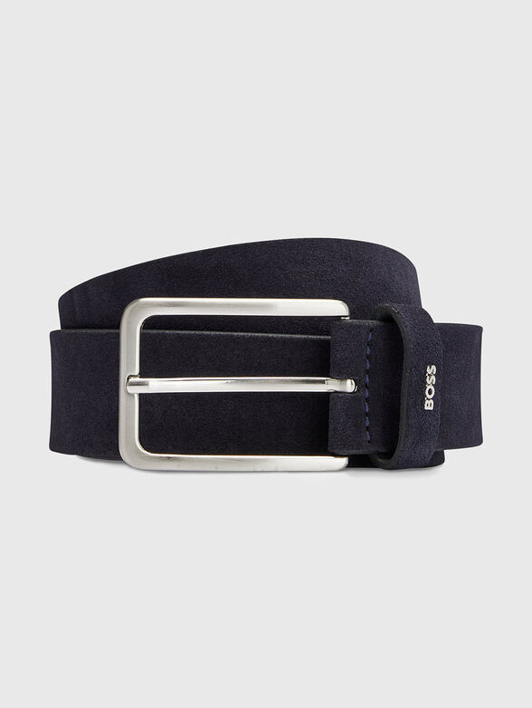 Dark blue suede belt - 1
