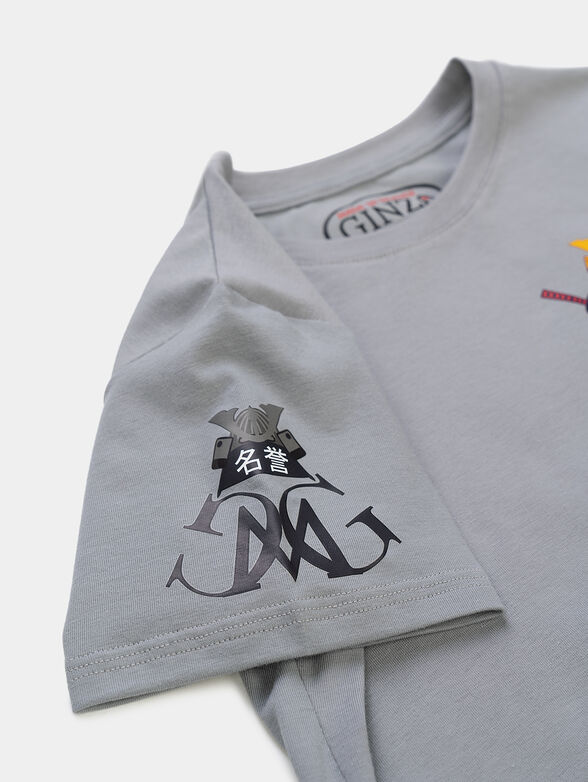 T-shirt in grey with logo print - 3