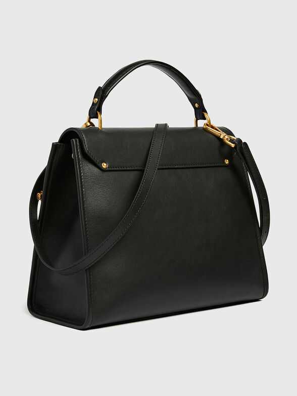 ALIA black leather bag with accent - 2