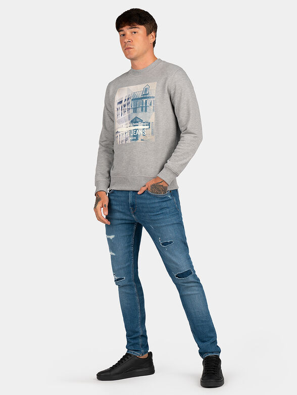 PERCIVAL blue sweatshirt with photo print - 2