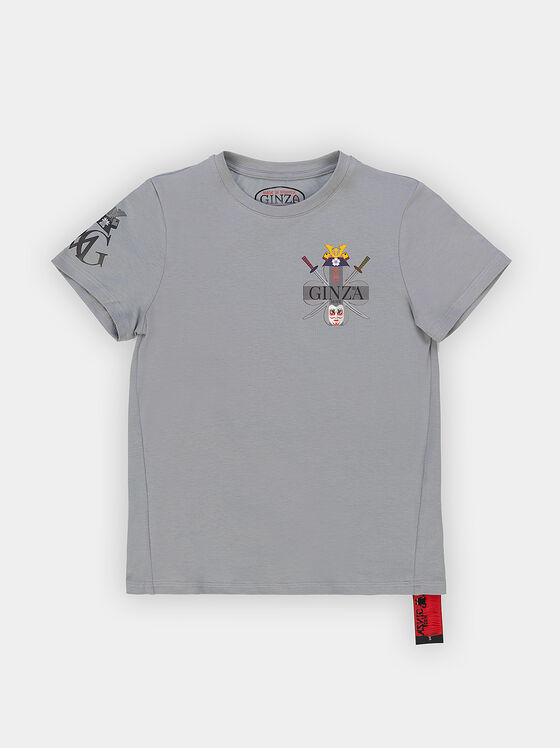 T-shirt in grey with logo print - 1