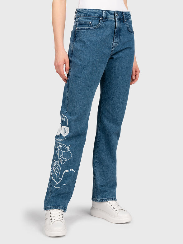 KLxDISNEY jeans with accent print - 1