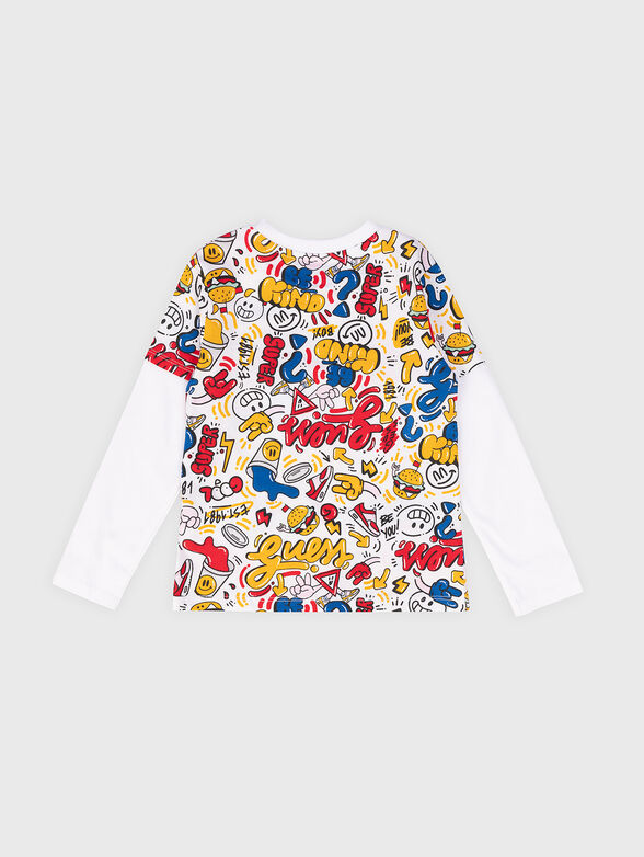 Blouse with contrasting sleeves - 2