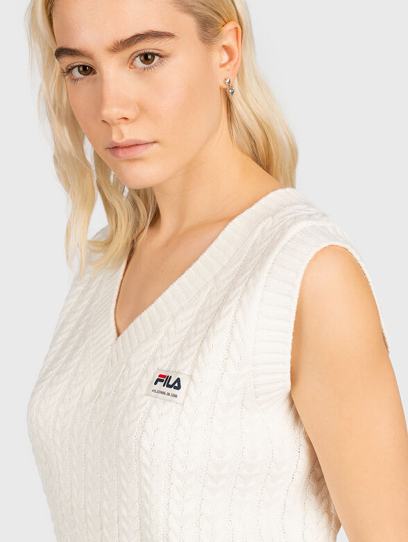  TARRAGONA white sleeveless sweater - 4
