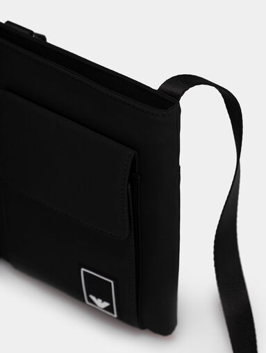 Black crossbody bag with logo detail - 5