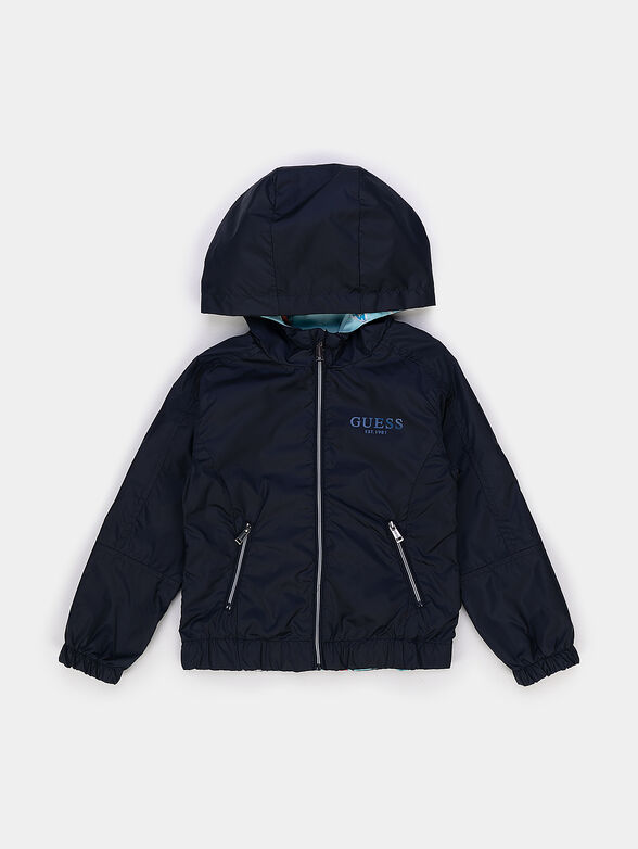 Blu reversible jacet whit hood and zip - 1