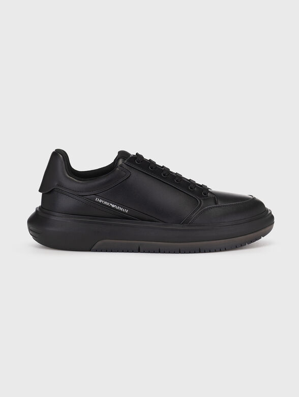 Black sneakers with logo  - 1