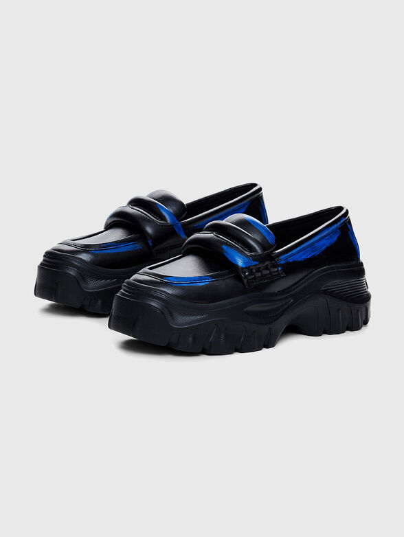 Moccasins with blue highlights - 1