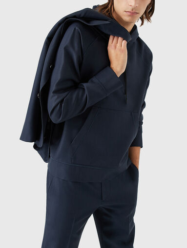 Wool sweatshirt with hood - 4