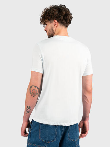 Blue t-shirt with embossed logo - 2