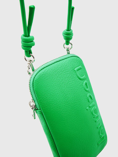 Black phone pouch with logo detail - 3
