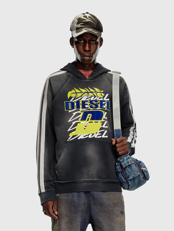 S-ROXT-HOOD-STRIPE sweatshirt with logo - 4