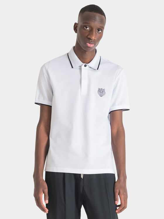 Black polo-shirt with animal print - 1