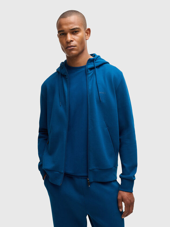 Sweatshirt with hood and zip - 1