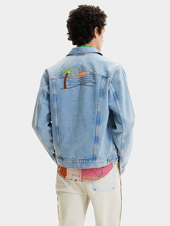 Denim jacket with accent back - 2