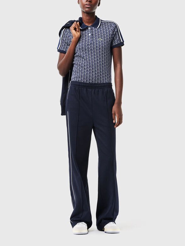 Monogram print polo shirt  - 1