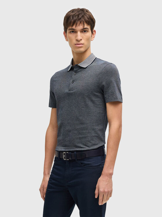 Beige cotton polo shirt - 1