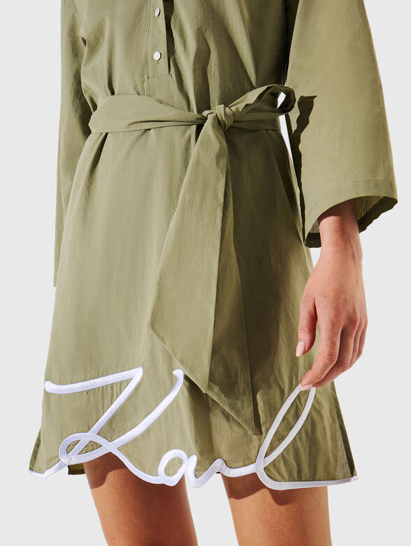 Cotton beach dress with logo - 3