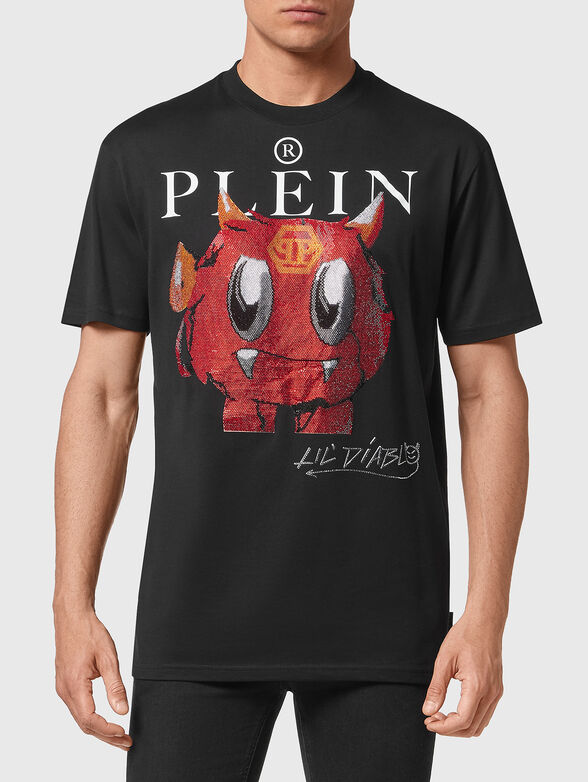 T-shirt with rhinestones  - 0