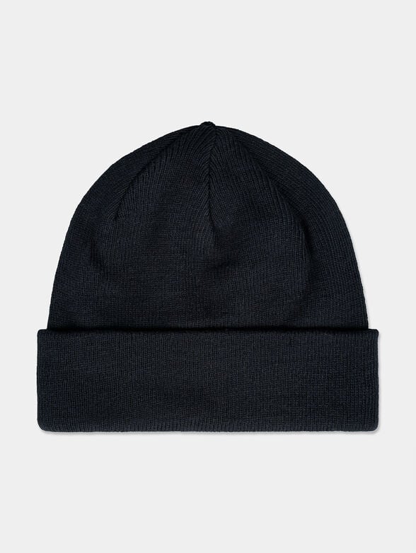 Black unisex beanie with logo embroidery - 2
