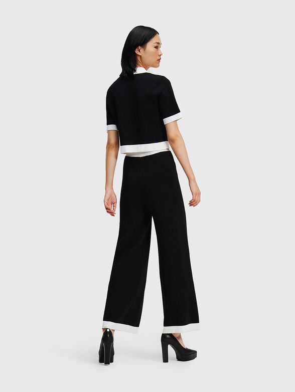 Knitted trousers with wide legs - 1
