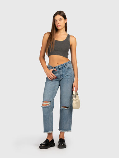 Jeans with distressed effect - 4