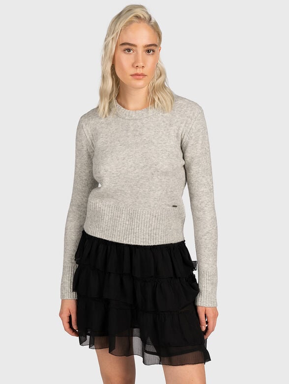 BONNIE cropped sweater with crew neck - 1