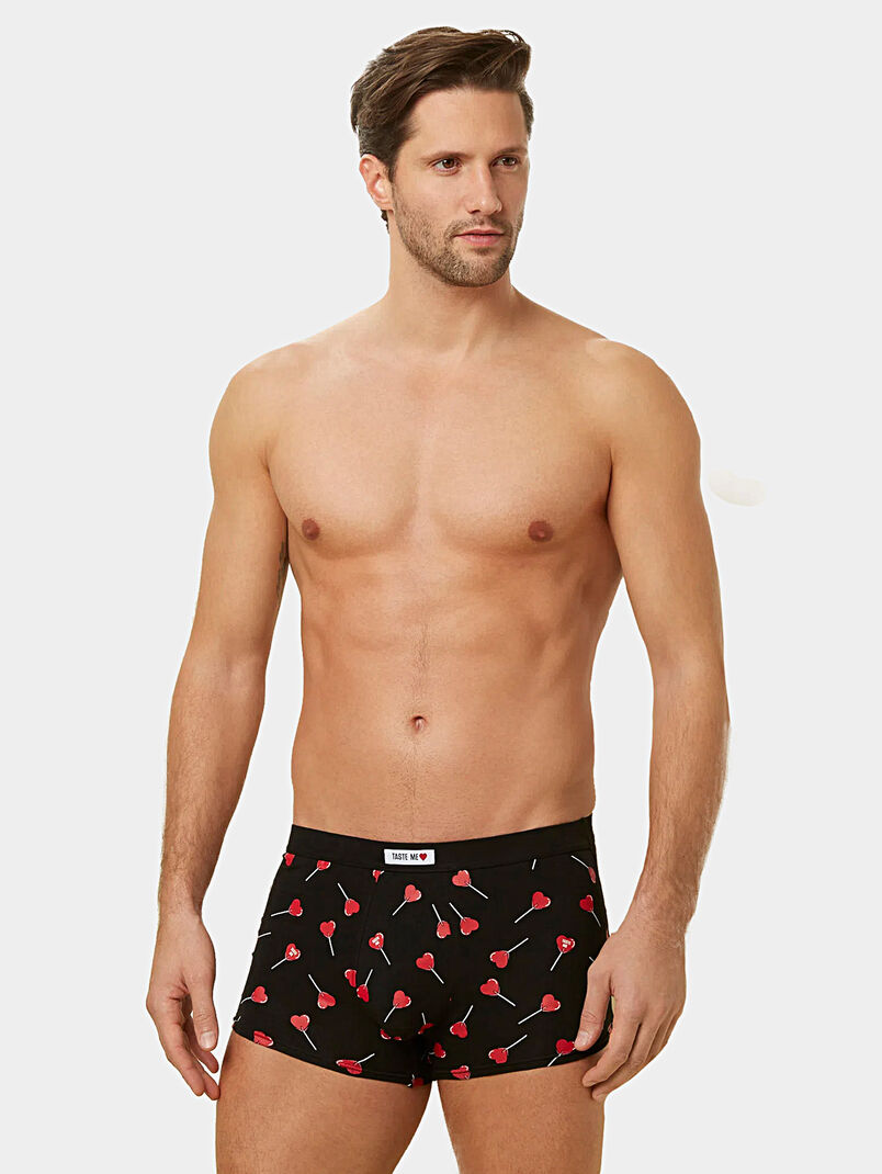 LOVE IT black trunks with contrasting print - 3