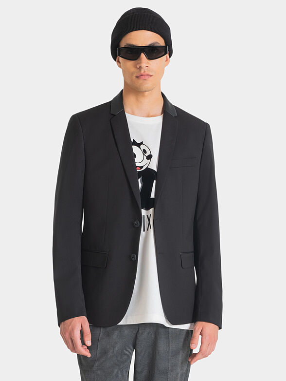 DEBBIE jacket with eco leather detail - 1