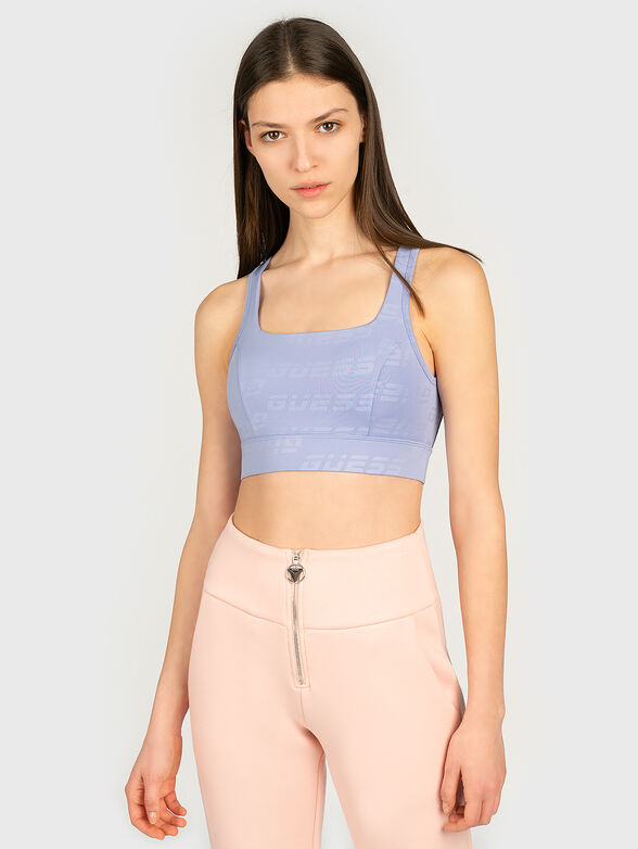 Active bra with logo print - 1