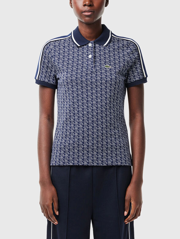 Monogram print polo shirt  - 0